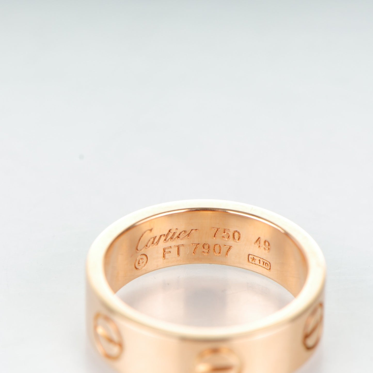18K Pink Gold 5.5mm LOVE Ring 49 4.75