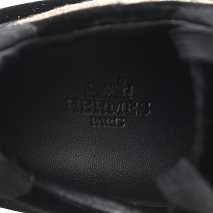 Hermes Velvet Womens Wing Sneakers 37 Black 7 of 8