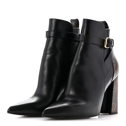 Louis Vuitton Calfskin Monogram Matchmake Low Boots 38 Black 4 of 11