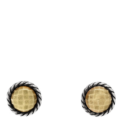 David Yurman Sterling Silver 18K Yellow Gold Petite Chatelaine Earrings 1 of 4