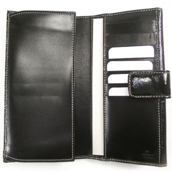 Patent Britt Continental Wallet Black