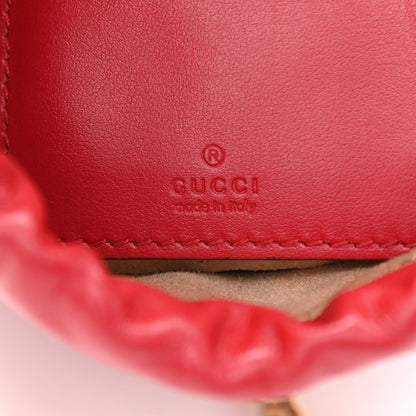Gucci Calfskin Matelasse Mini GG Marmont 2.0 Bucket Bag Hibiscus Red 6 of 10