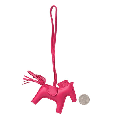 Hermes Milo Lambskin Grigri Rodeo Horse Bag Charm PM Rose Mexico 2 of 4