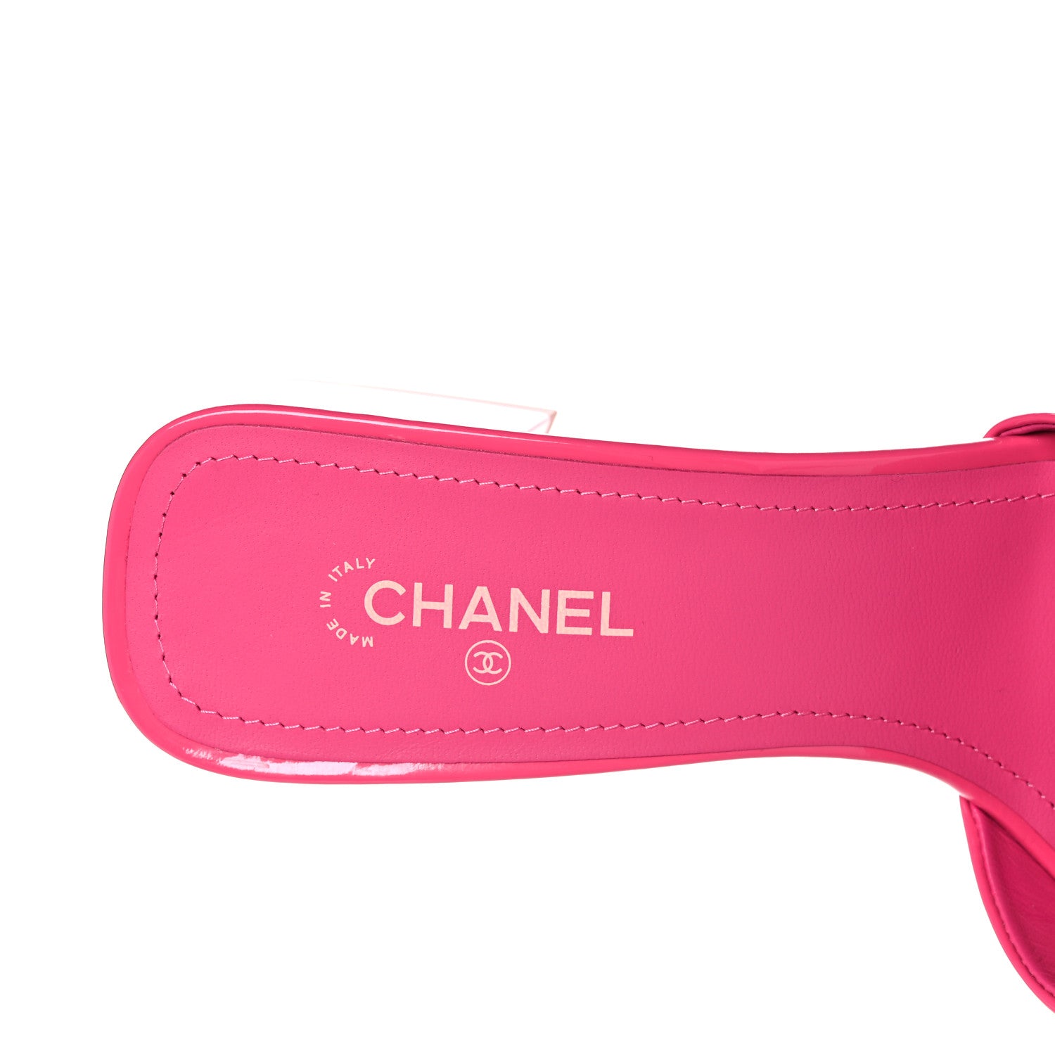 Chanel Patent Calfskin CC Mules 39 Dark Pink Light Pink 8 of 11