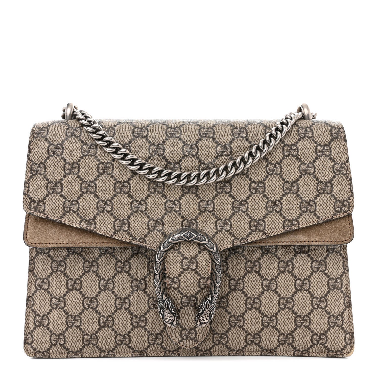 Gucci GG Supreme Monogram Medium Dionysus Shoulder Bag Taupe 1 of 19