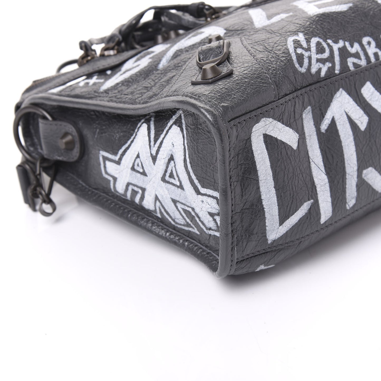 Agneau Arena Graffiti All Over Classic Hardware S City Gris Fossile White