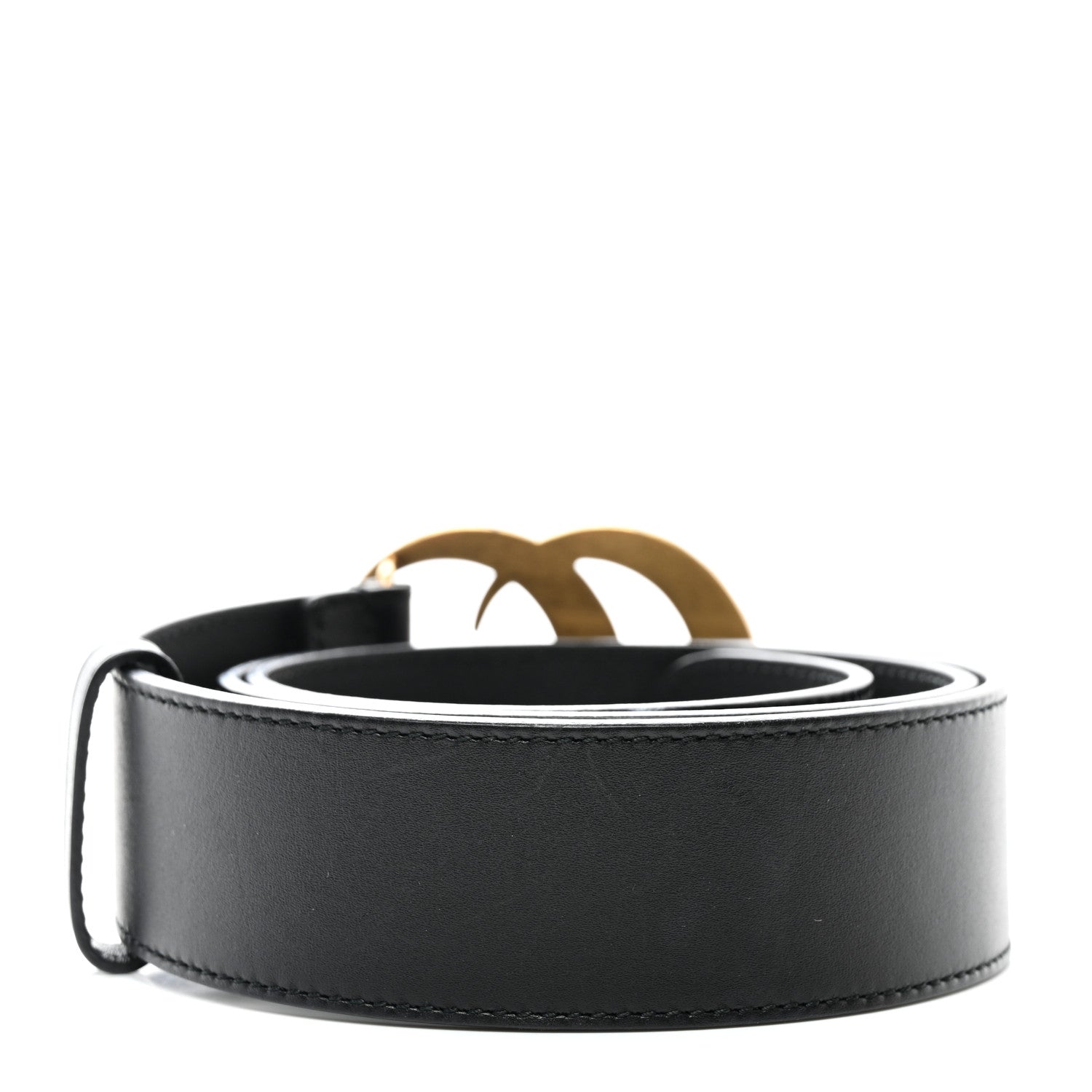 Gucci Moon Calfskin Pearl Double G 40mm Belt 85 34 Black Cream 2 of 7