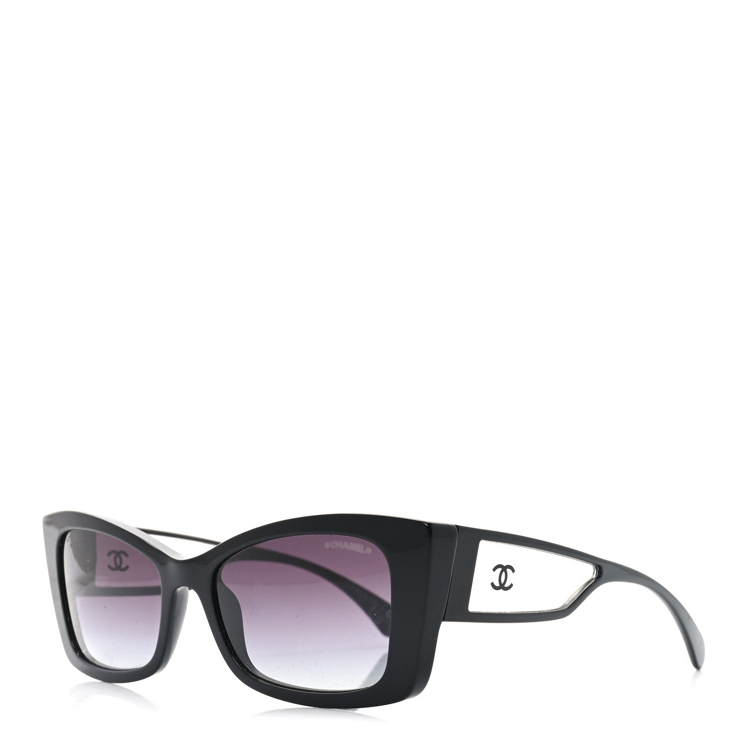 Chanel Acetate CC Rectangle Sunglasses 5430 Black 1 of 7