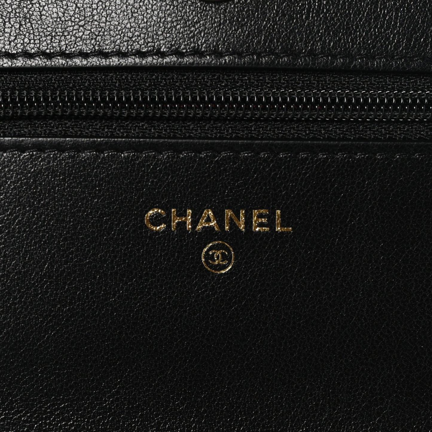 Lambskin Quilted Chanel 19 Wallet On Chain WOC Black
