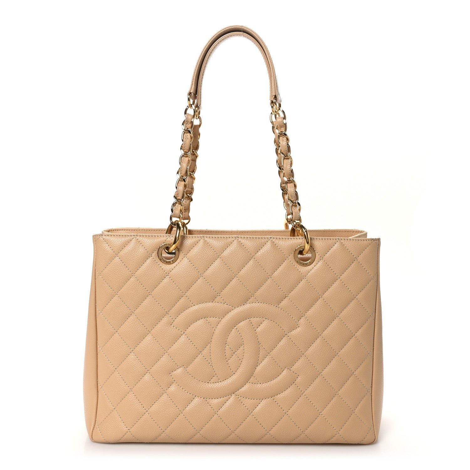 Chanel Caviar Quilted Grand Shopping Tote GST Beige 1 of 11