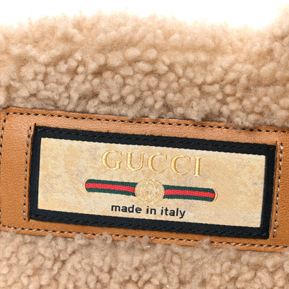 Gucci Shearling Interlocking G Womens Eileen Slippers 37.5 Butterscotch Cocoa 9 of 9