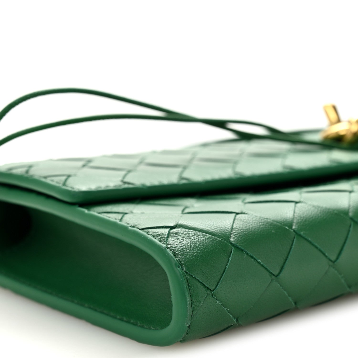 Bottega Veneta Nappa Intrecciato Long Andiamo Top Handle Clutch Jungle 8 of 9