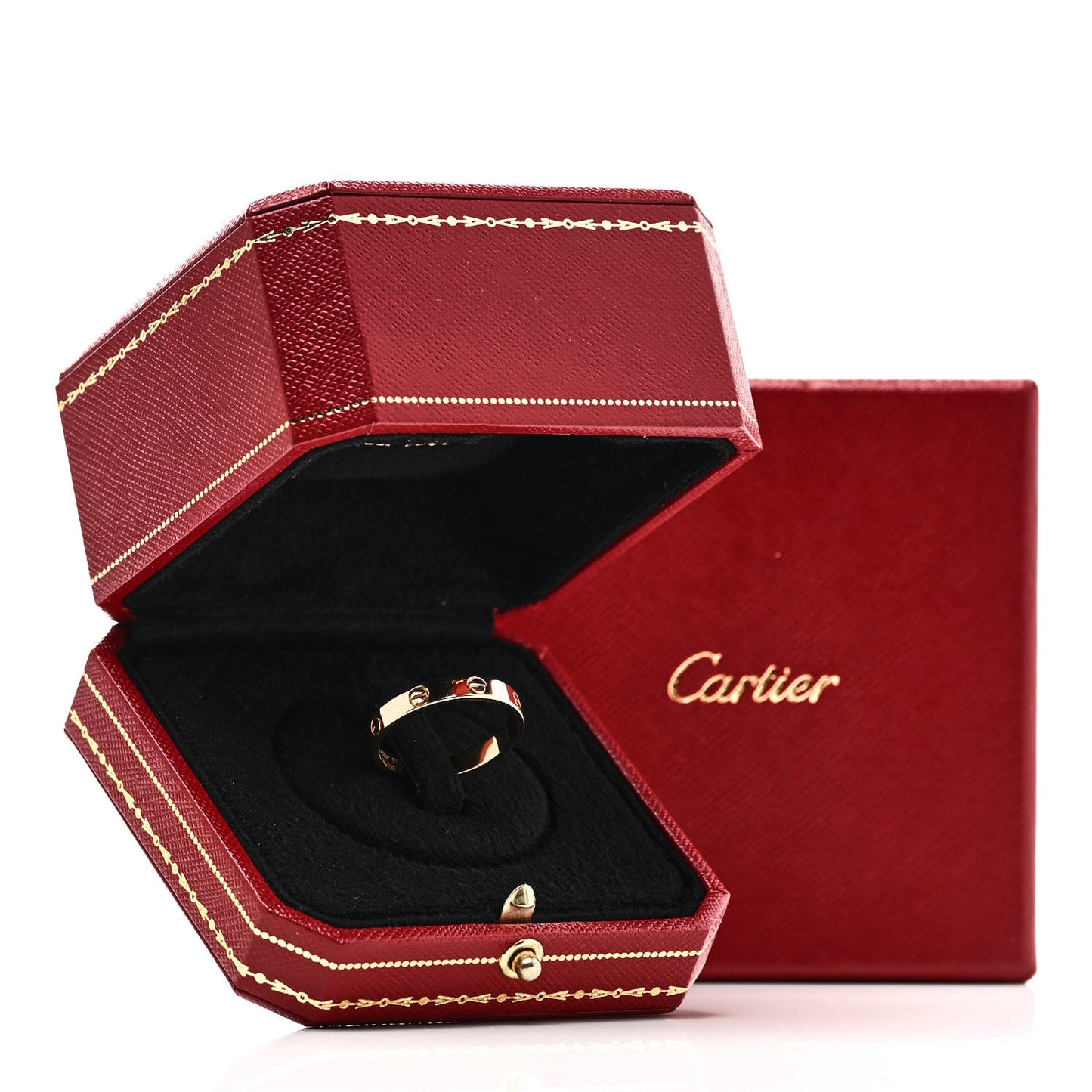 18K Yellow Gold 3.5mm LOVE Wedding Band Ring 61 9.5