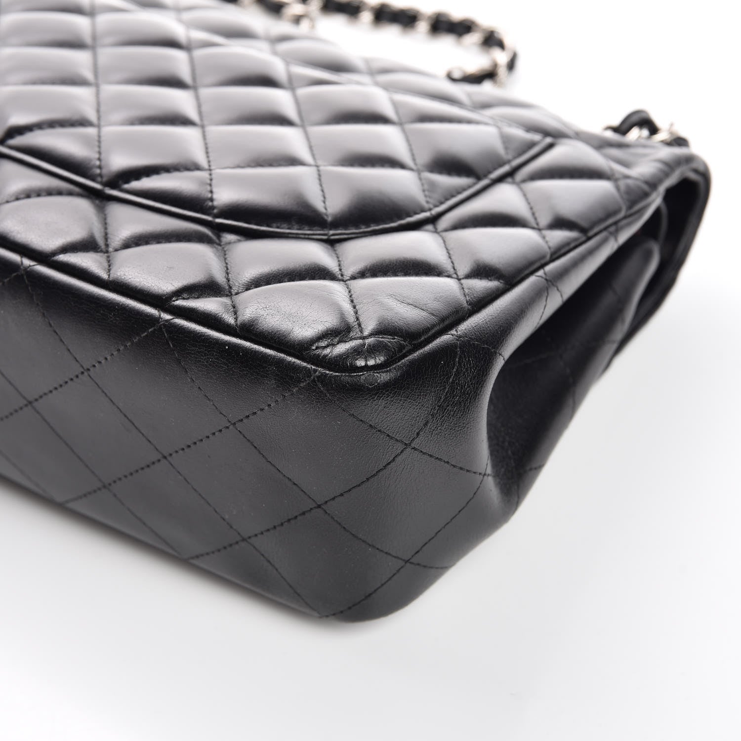 Chanel Lambskin Quilted Jumbo Double Flap Black 12 of 12