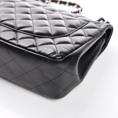 Chanel Lambskin Quilted Jumbo Double Flap Black 12 of 12
