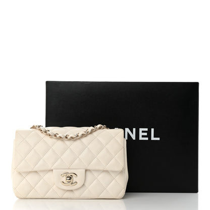 Chanel Lambskin Quilted Mini Rectangular Flap White 16 of 16
