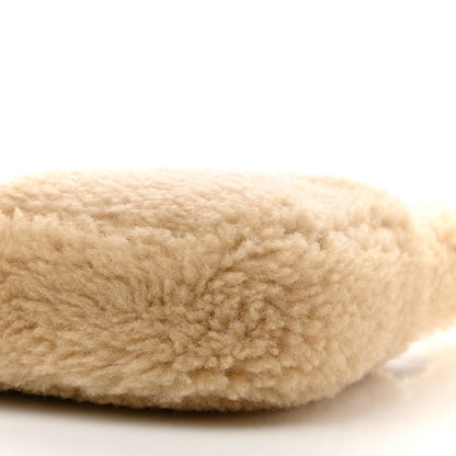 Saint Laurent Shearling Le 5 A 7 Mini Hobo Natural Beige 10 of 10