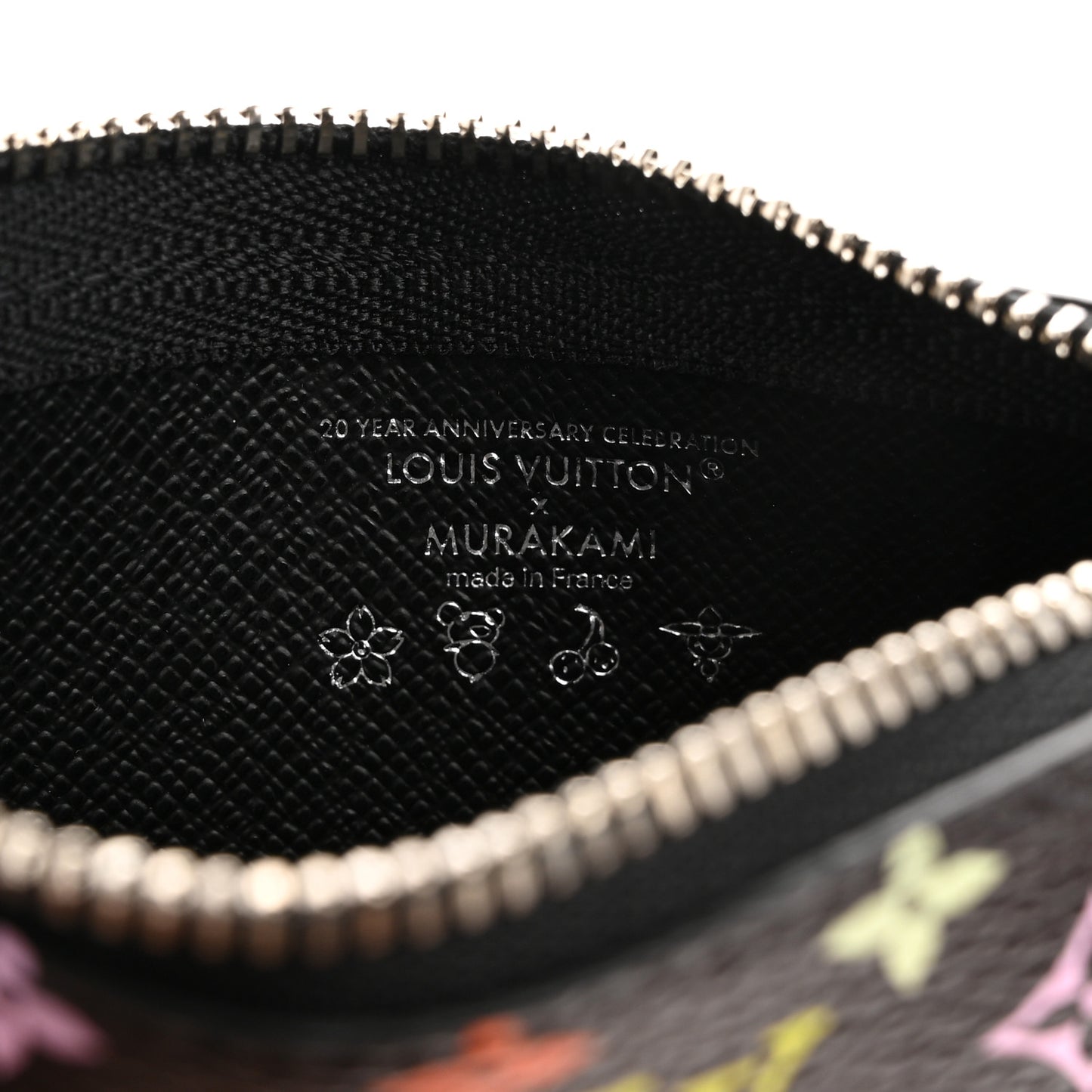 LV X TM Monogram Multicolor Key Pouch Black