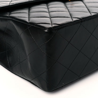 Chanel Lambskin Quilted Jumbo Single Flap Black 9 of 13