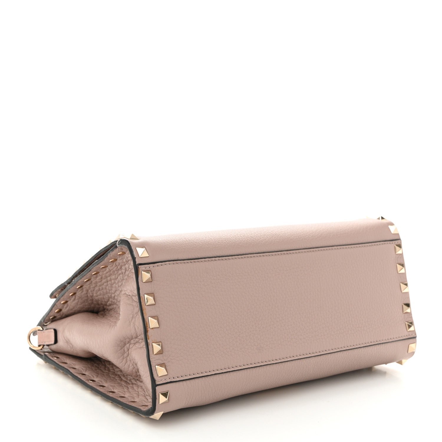 Valentino Garavani Grained Calfskin Rockstud Flip Lock Tote Poudre 4 of 9