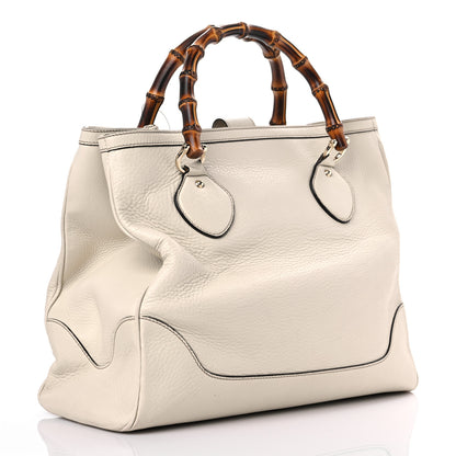 Gucci Grained Calfskin Medium Diana Bamboo Top Handle Tote Ivory 2 of 13