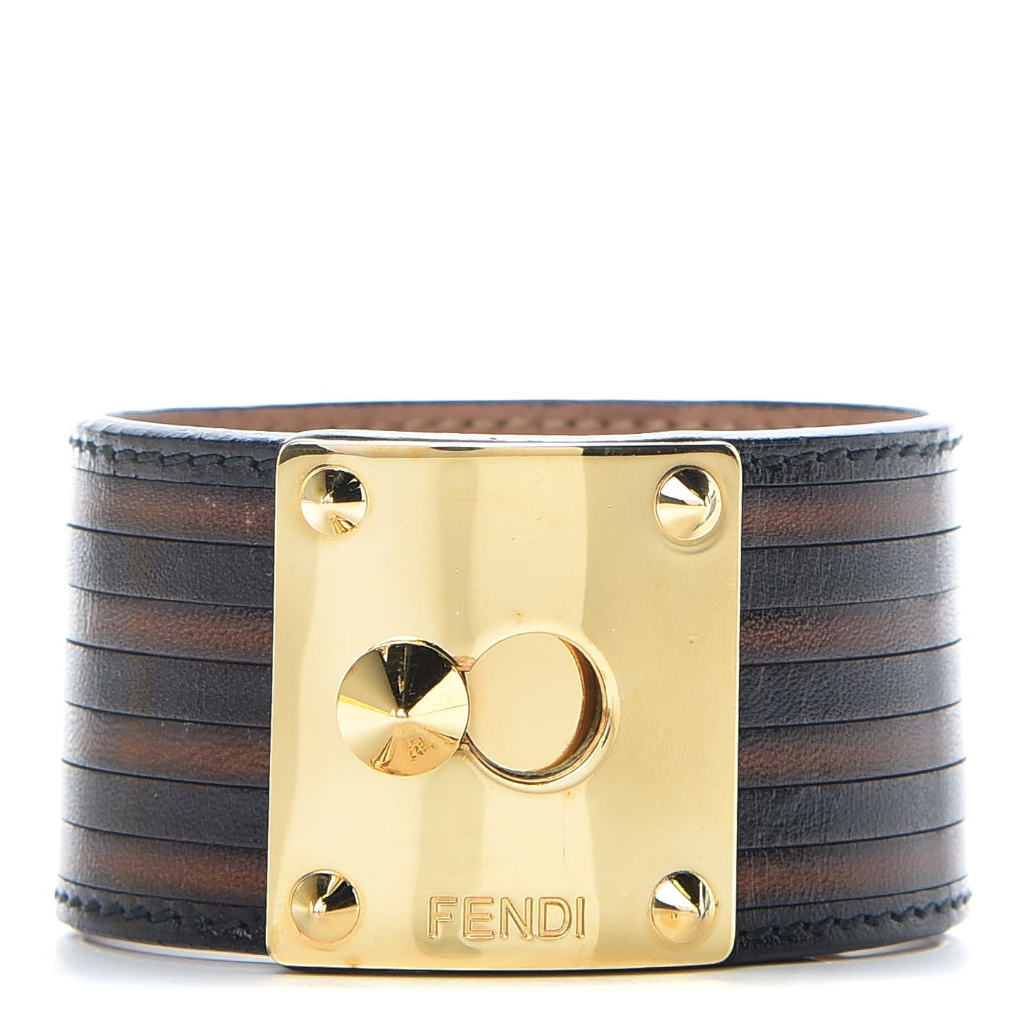 Nappa Goldmine Cuff Tobacco Black