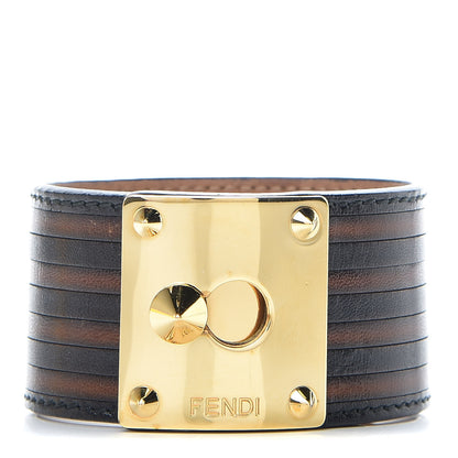 Fendi Nappa Goldmine Cuff Tobacco Black 1 of 5