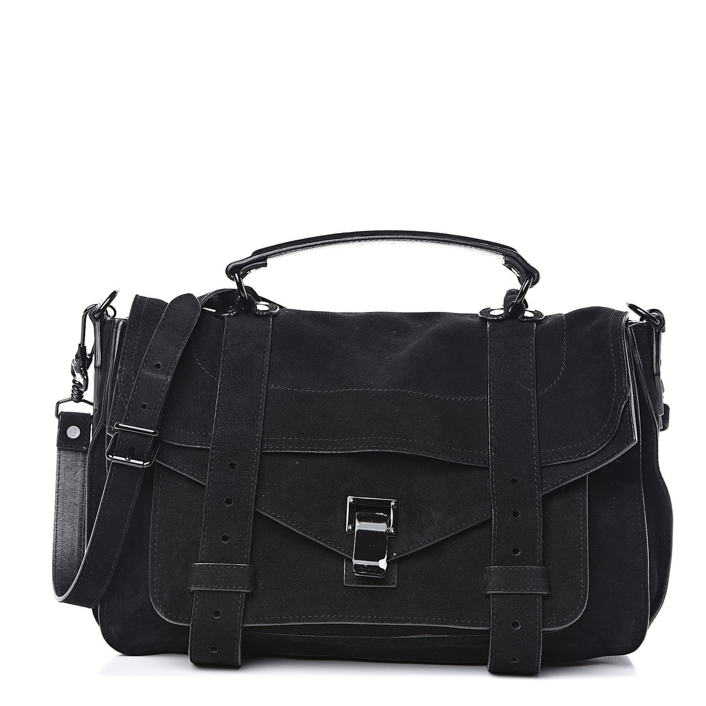 Suede Medium PS1 Satchel Black