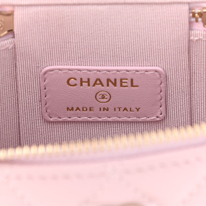 Chanel Caviar Quilted Small Vertical Coco Beauty Vanity Case With Chain Light Pink 6 of 11