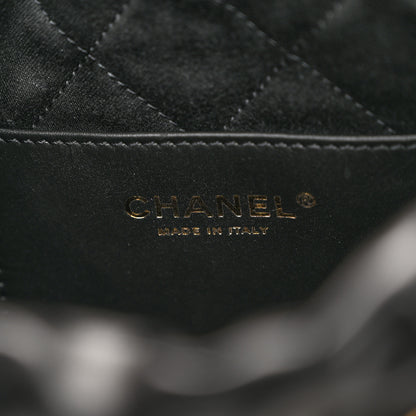 Chanel Shiny Calfskin Quilted Pearl CC Chain Mini Chanel 22 Black 6 of 11