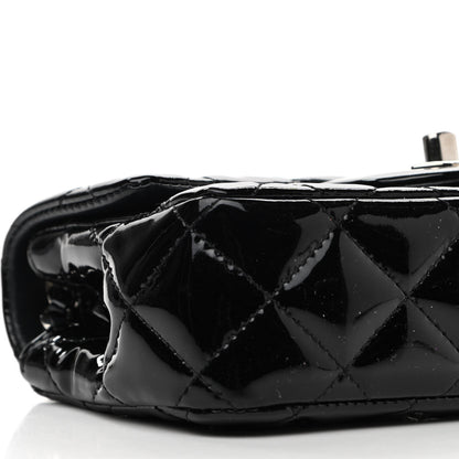 Chanel Patent Calfskin Quilted Extra Mini Rectangular Flap Black 9 of 12
