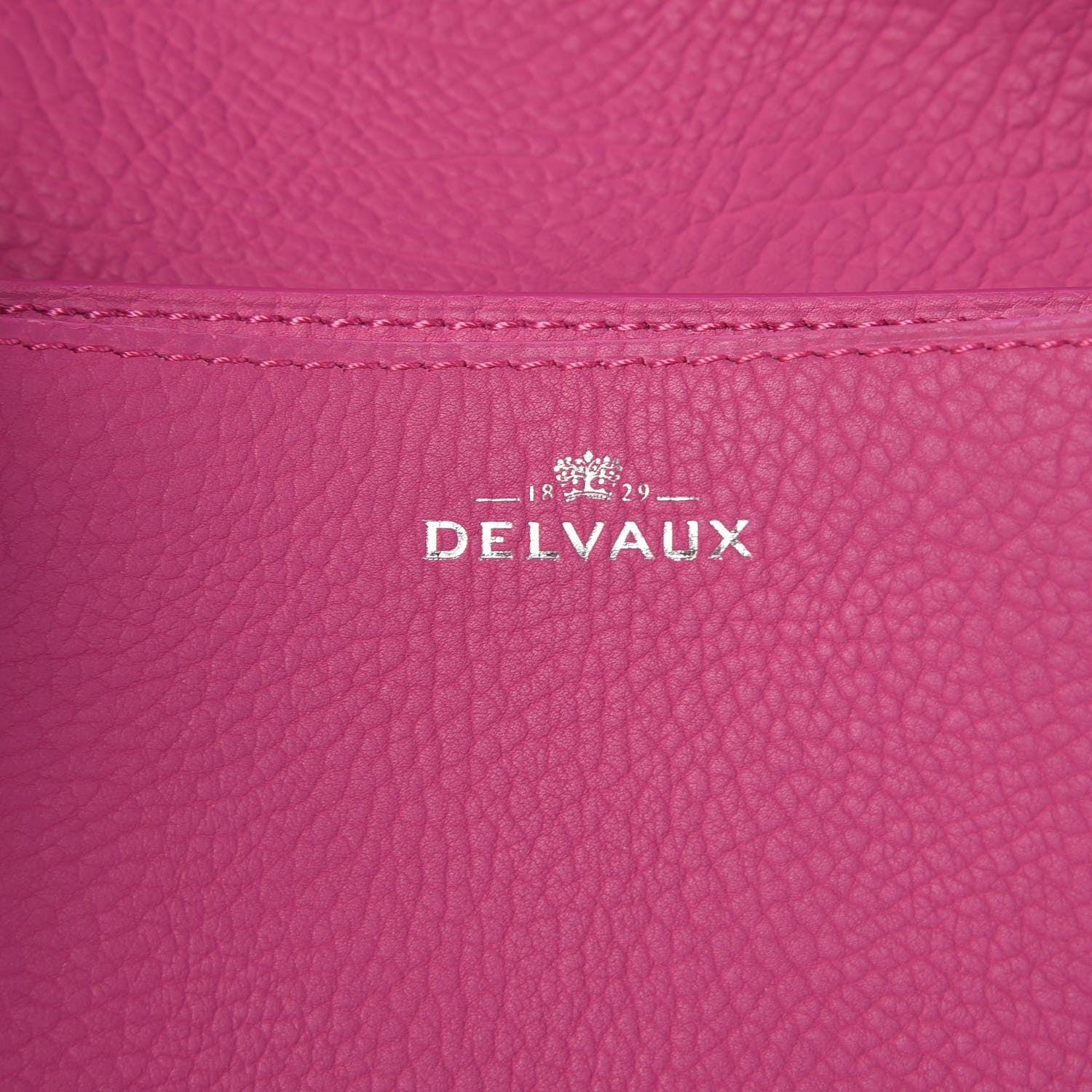 Delvaux Crispy Calfskin Mini Le Mutin Saddle Bag Fuchsia 6 of 8
