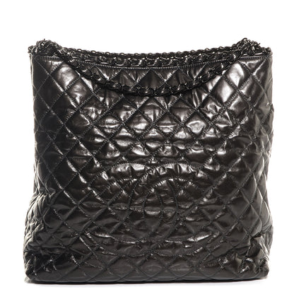Chanel Calfskin Large Chain Me Tote Dark Grey Metallic 1 of 8