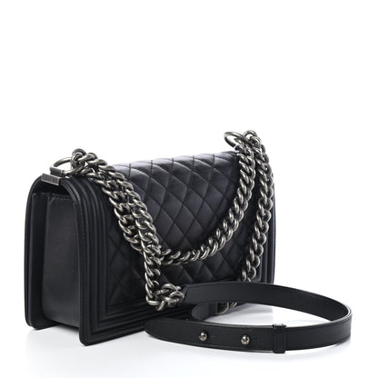 Chanel Lambskin Quilted Medium Boy Flap Black 2 of 4