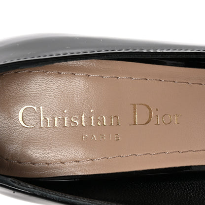 Christian Dior Patent Calfskin Dior Idylle Pumps 37 Black 8 of 9