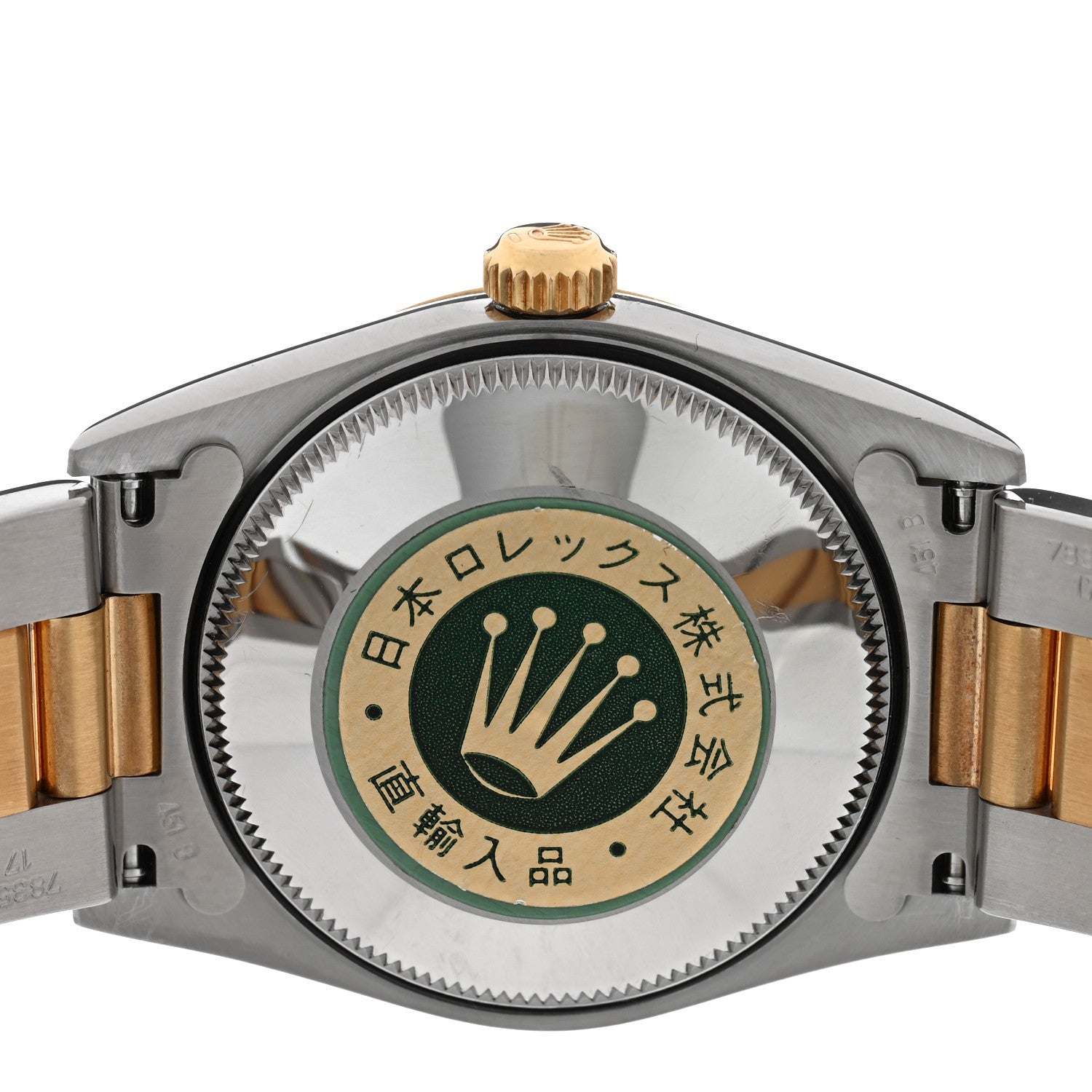 Rolex Stainless Steel 18K Yellow Gold 31mm Oyster Perpetual Watch Silver 77483 4 of 5