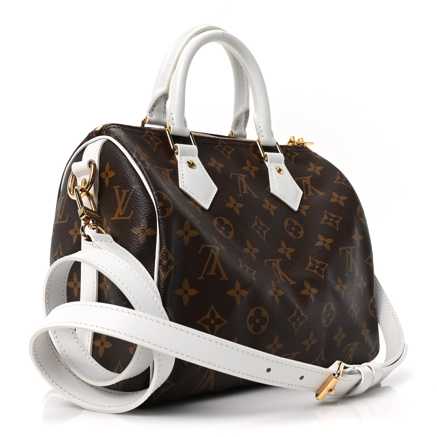 Louis Vuitton Monogram LV Match Speedy Bandouliere 25 White 3 of 9