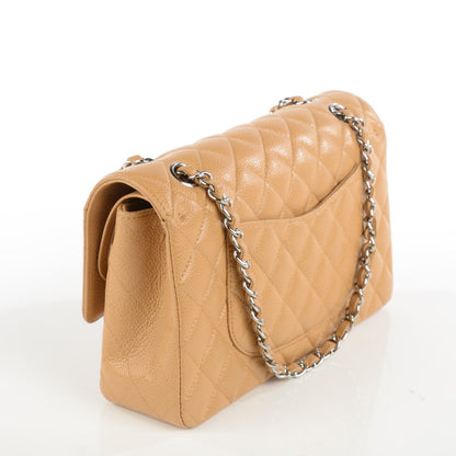 Chanel Caviar Quilted Medium Double Flap Beige 3 of 8