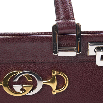 Gucci Grainy Calfskin Small Zumi Top Handle Bag Vintage Bordeaux 15 of 16