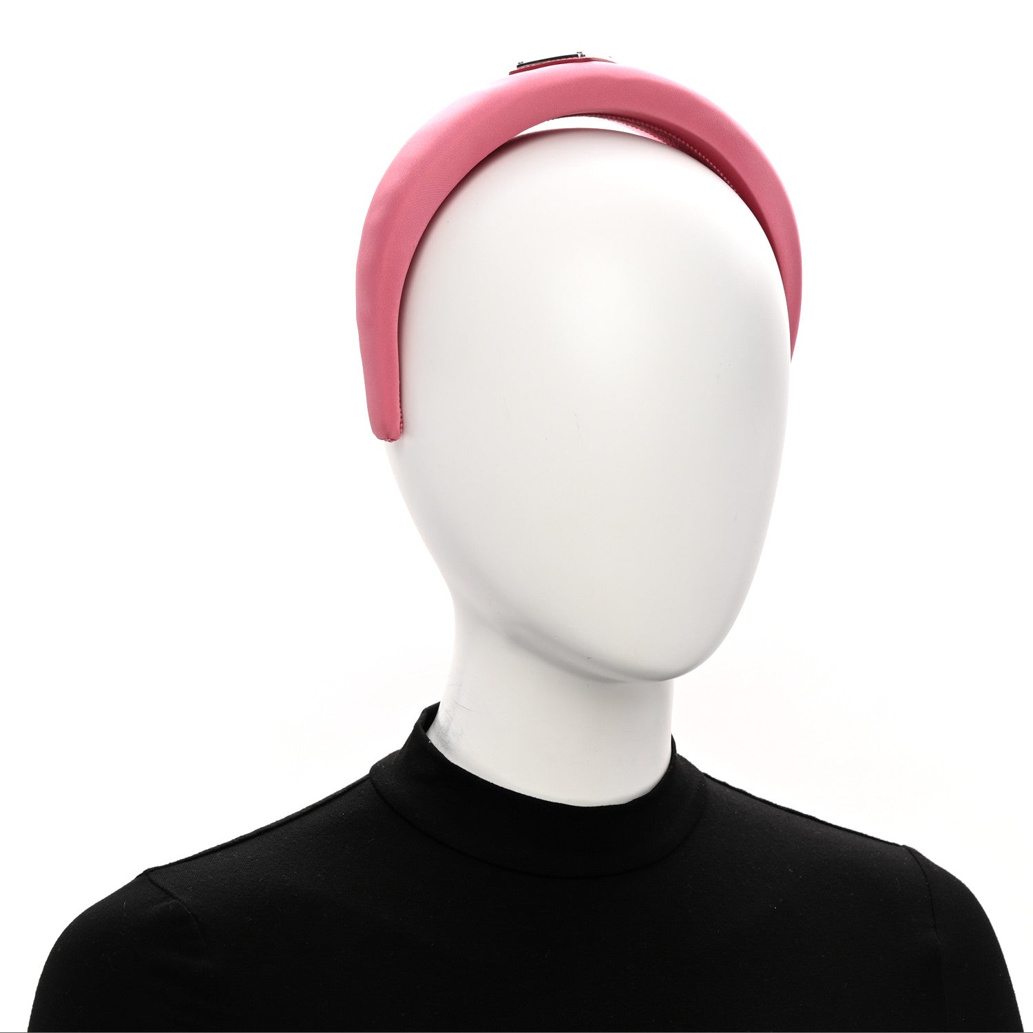 Prada Re-Nylon Triangle Logo Headband Begonia 4 of 10