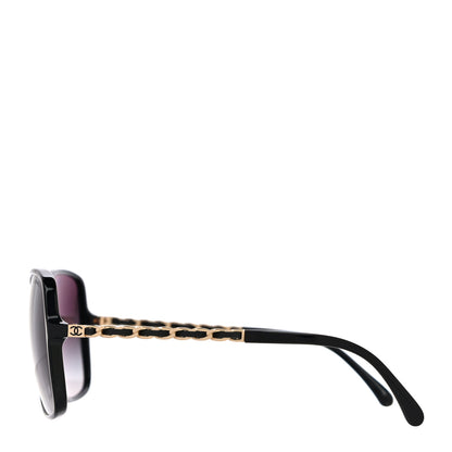 Chanel Lambskin Square Chain Sunglasses 5210-Q Black 2 of 7