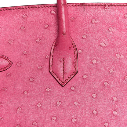 Hermes Ostrich Birkin 35 Fuchsia 12 of 35