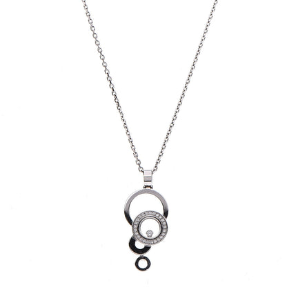 Chopard 18K White Gold Diamond Pave Happy Bubbles Pendant Necklace 1 of 6
