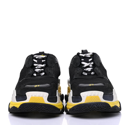 Balenciaga Fabric Mesh Womens Triple S Sneakers 37 Black Yellow 2 of 24