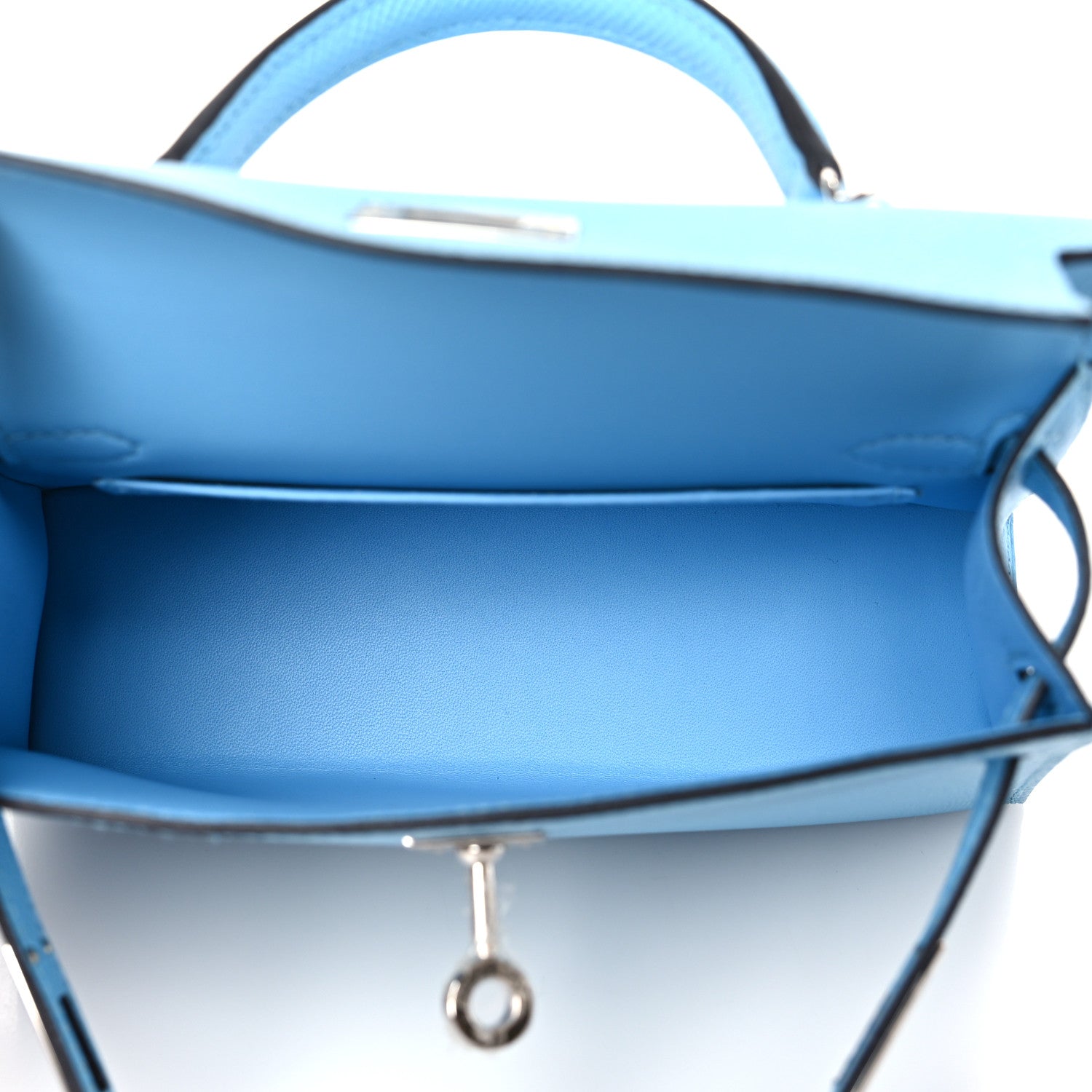 Hermes Epsom Mini Kelly Sellier 20 Celeste 5 of 10