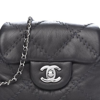 Chanel Metallic Lambskin Stitched New Mini Flap Grey 13 of 14