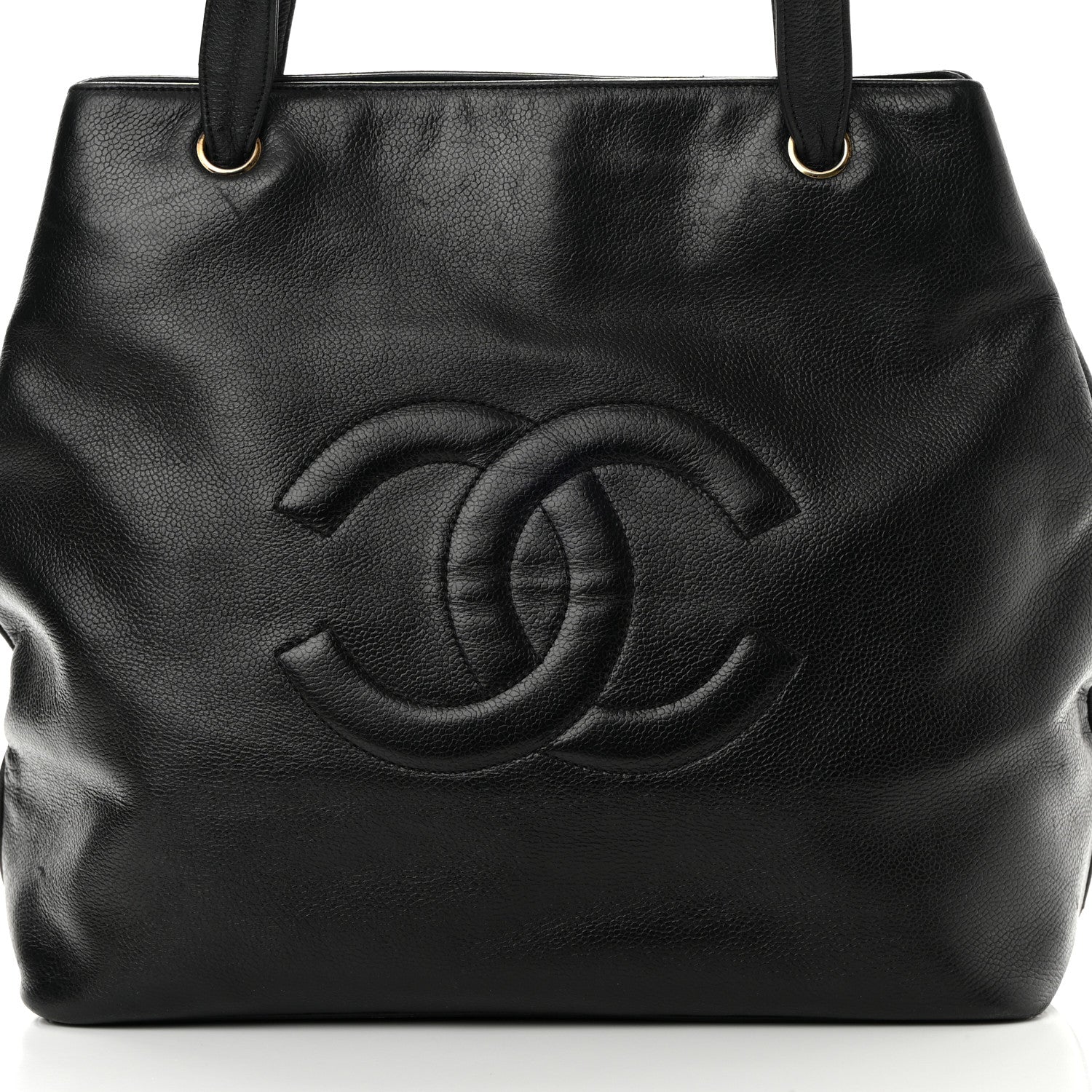 Chanel Caviar Large CC Shoulder Bag Black 8 of 18