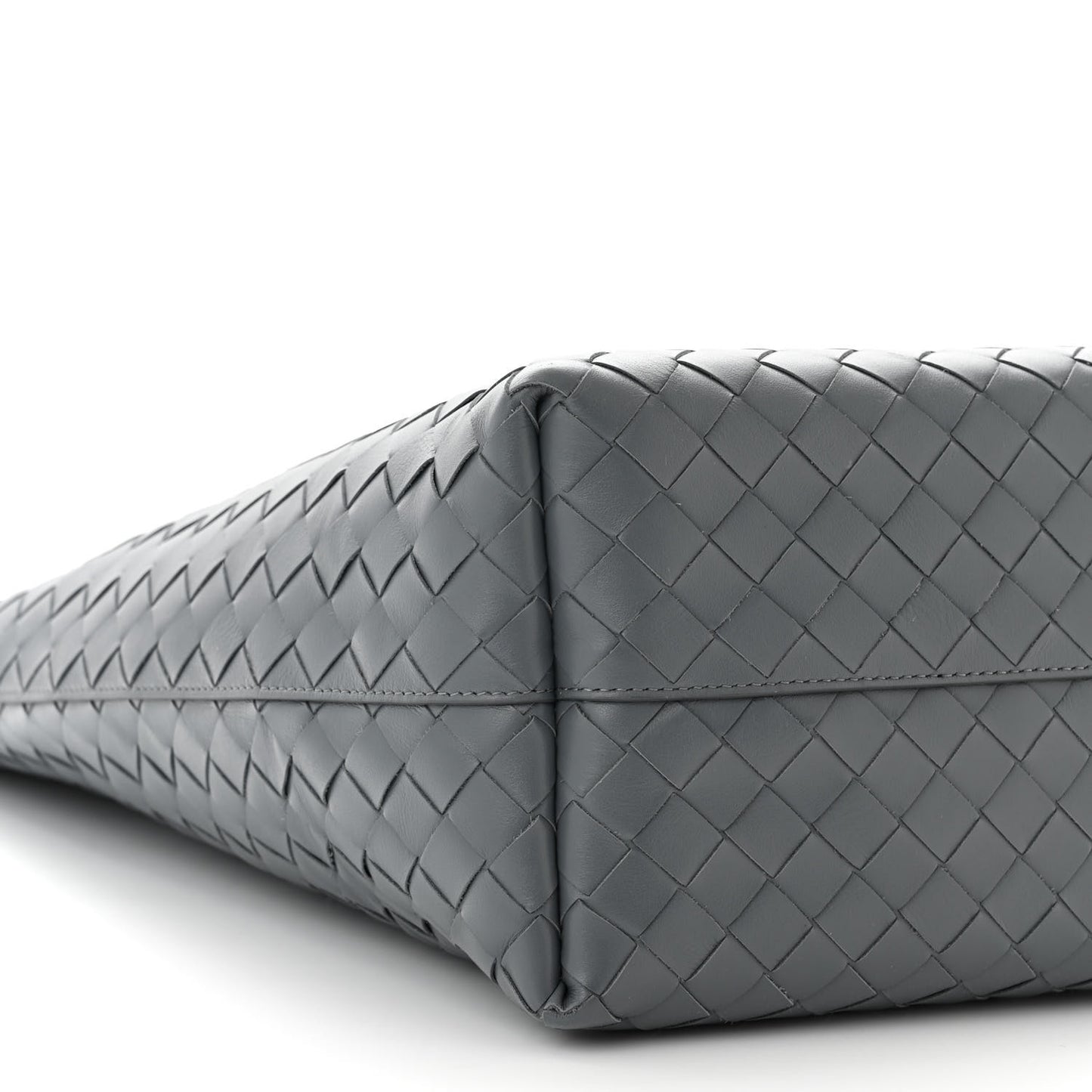 Calfskin Intrecciato Small Tote Bag Grey