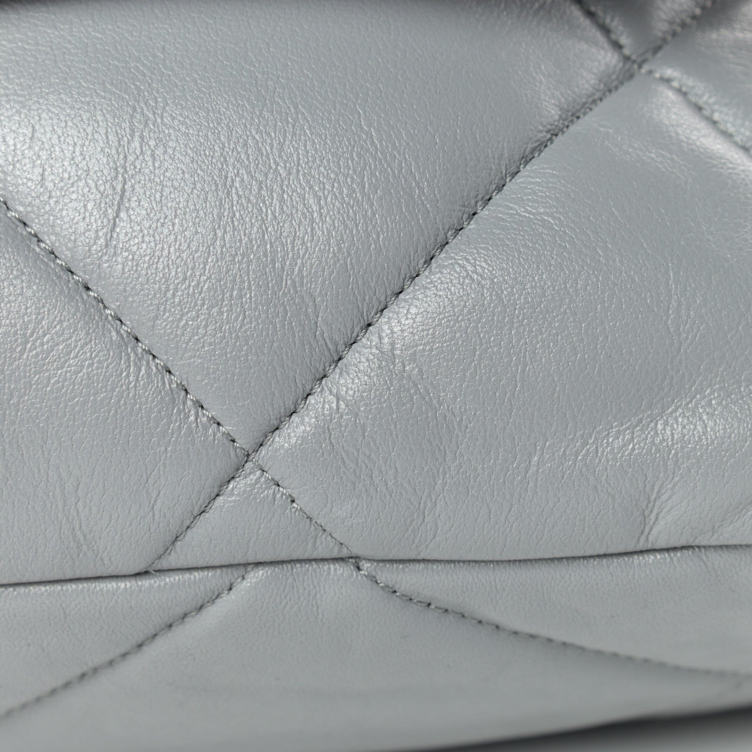Chanel Lambskin Quilted Large Chanel 19 Flap Grey 13 of 16