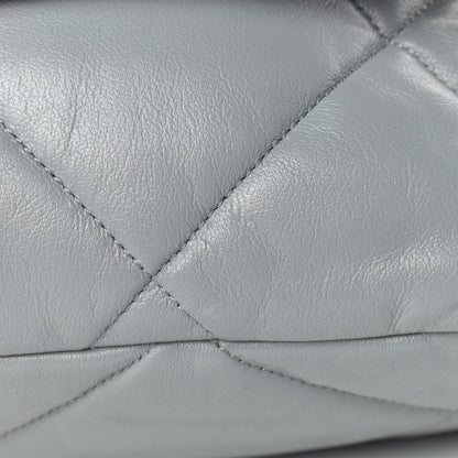 Chanel Lambskin Quilted Large Chanel 19 Flap Grey 13 of 16